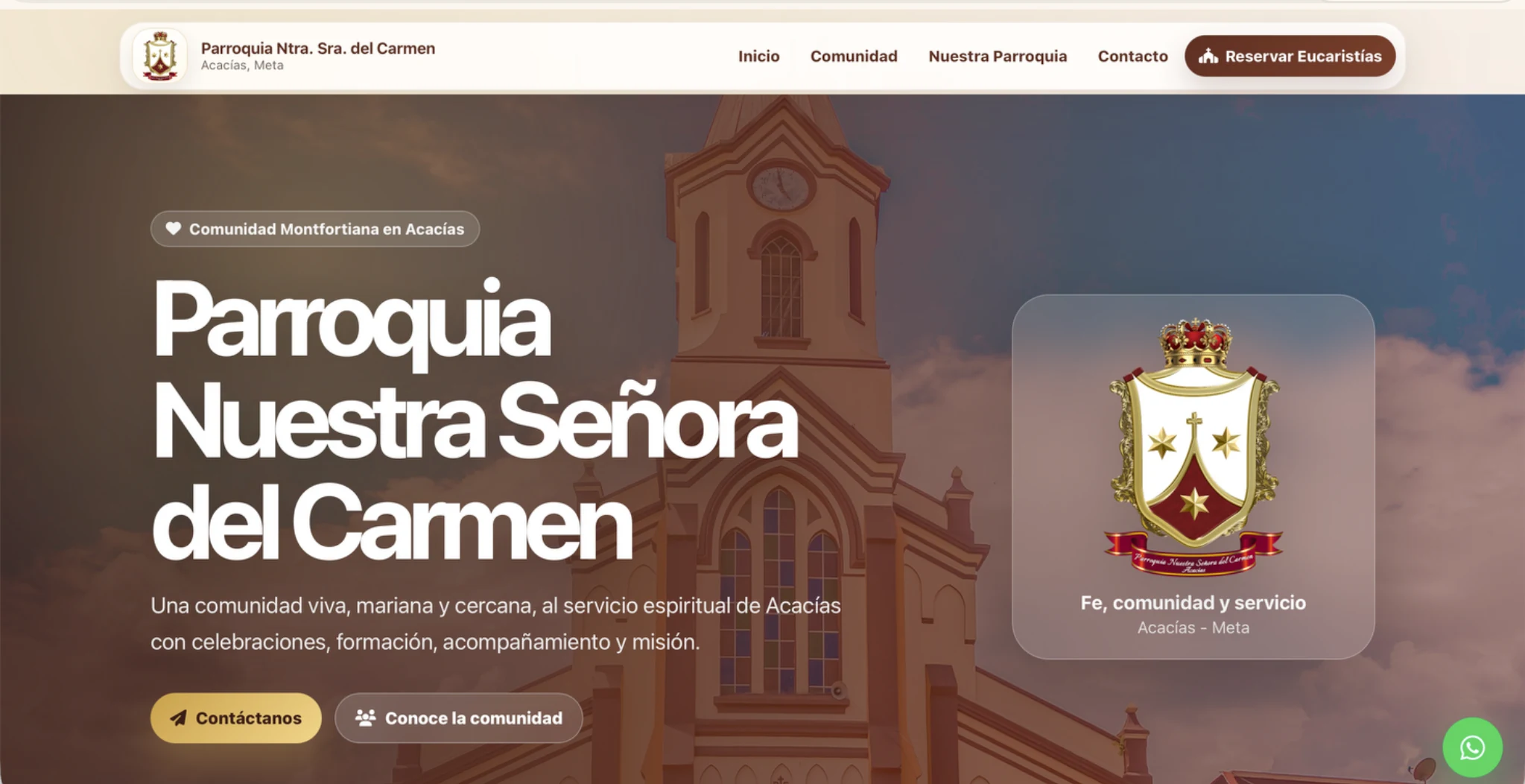 Sitio web Parroquia Nuestra Señora del Carmen