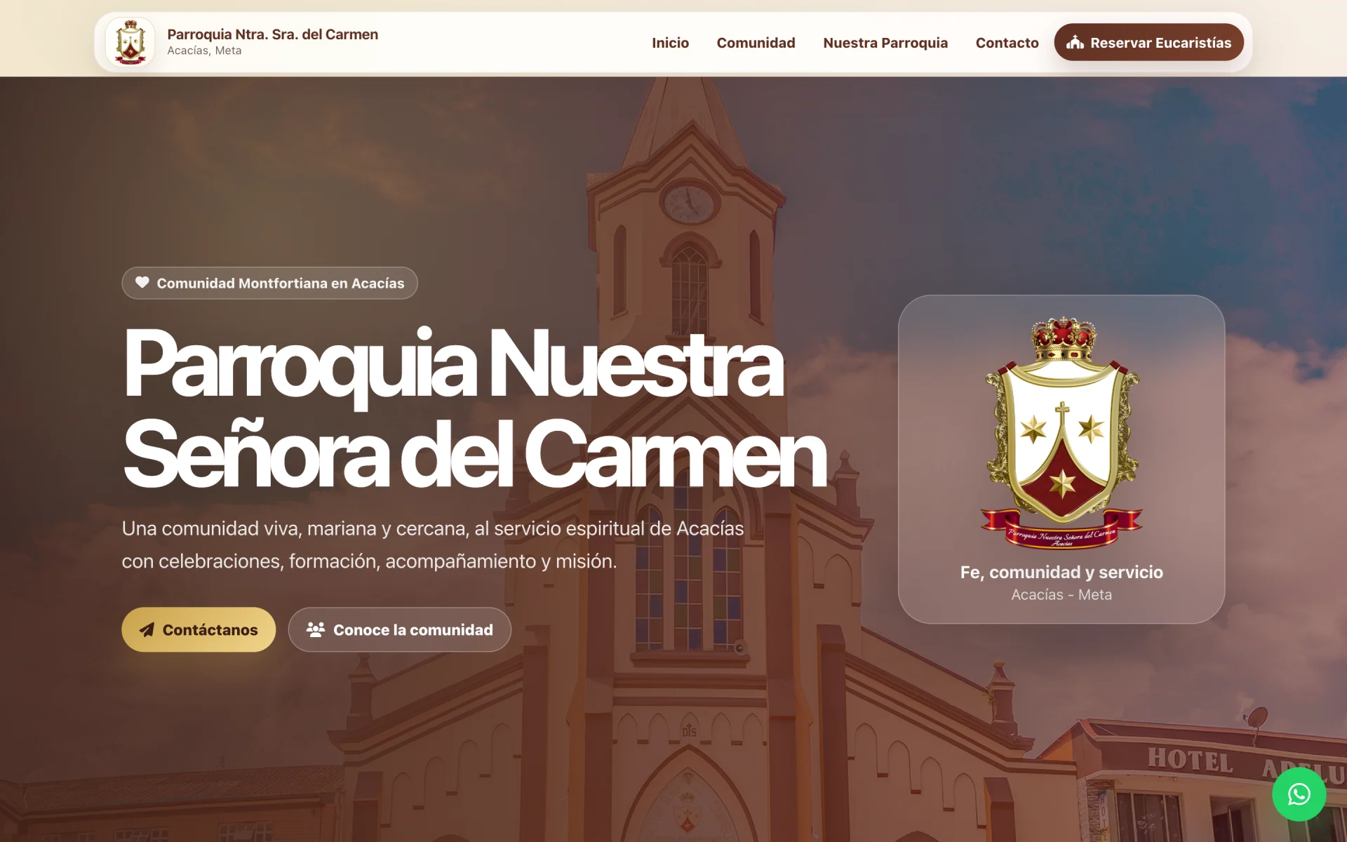 Sitio web Parroquia Nuestra Señora del Carmen